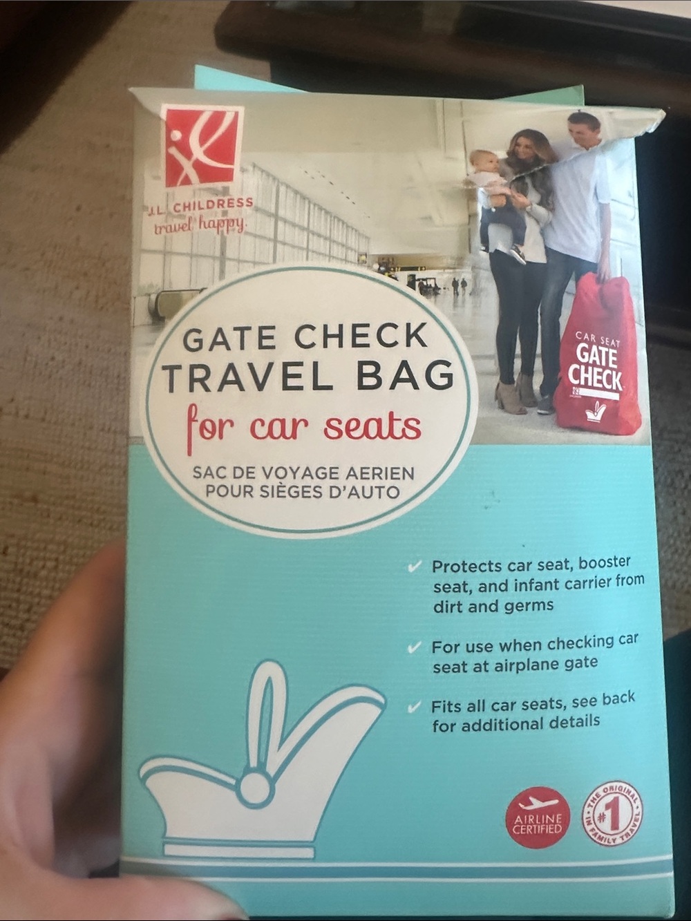 Gate Check Travel Bag for Car Seats - Teal